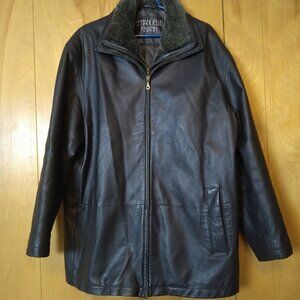 EMMANUELLE KHANH MEN'S SIZE 54FR/US 44 LEATHER JACKET COAT CLASSIC